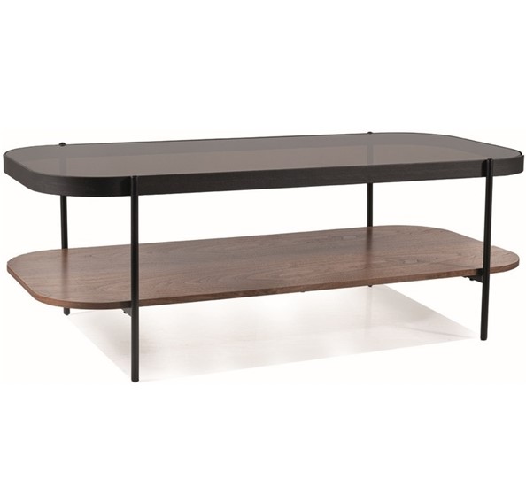 Ława PRIMA A Czarny Mat/Orzech