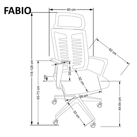 Fotel Gabinetowy FABIO Czarny