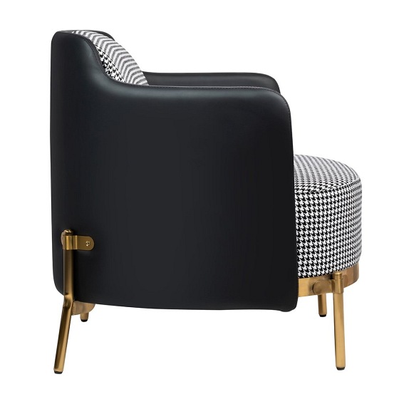 Fotel VENICE Czarny/Złoty