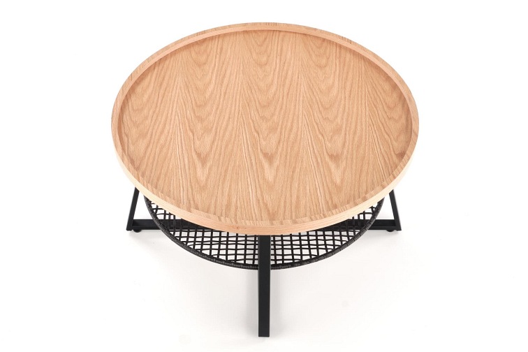 Ława Florence 80x45 Dąb Naturalny/Czarny