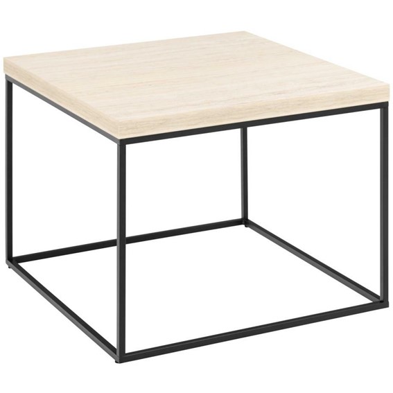 Stolik BAROSSA 60x60cm Beżowy Trawertyn