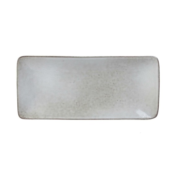 Prostokątny Talerz TIERRA 22x10cm Szary