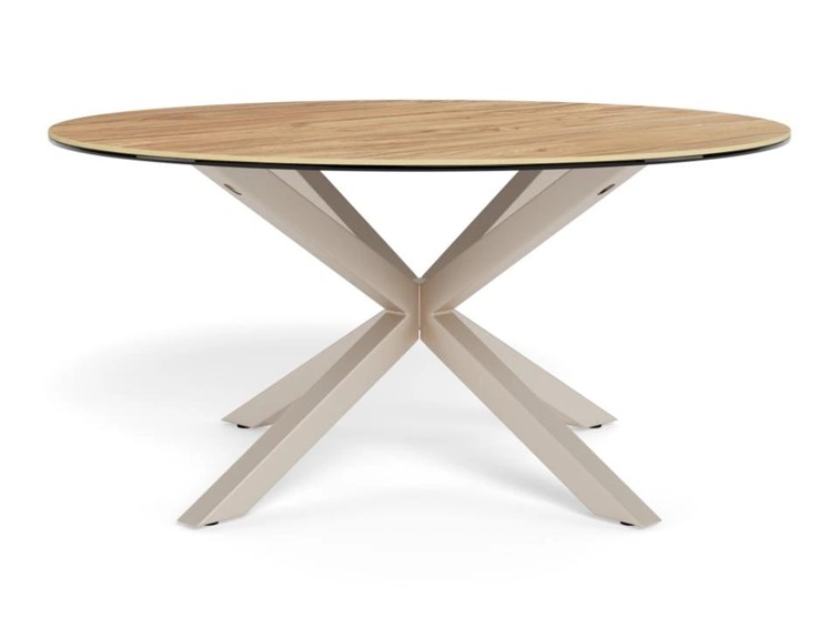 Stolik Kawowy HEAVEN fi82 Dąb Naturalny/Beżowy