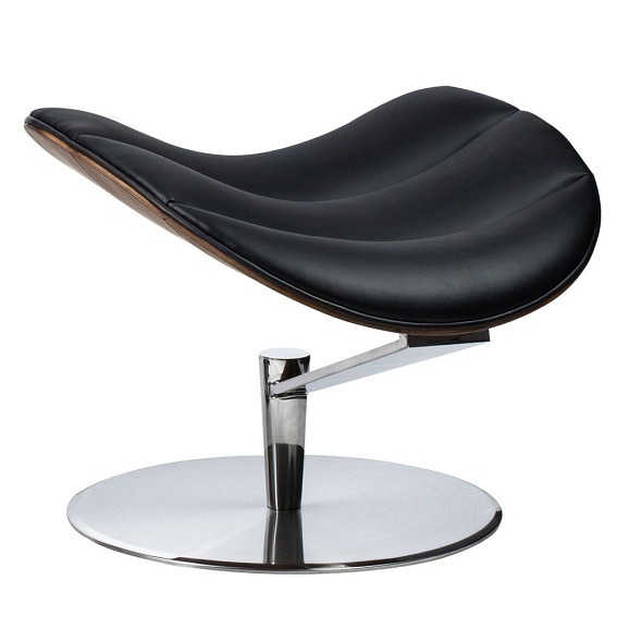 Fotel z Podnóżkiem Hommer 84x73x115 Czarny/Brązowy