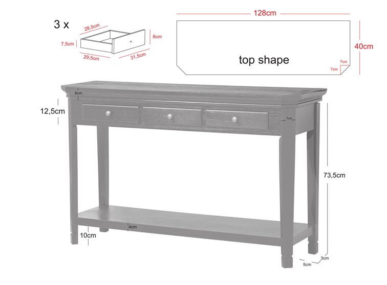 Konsola CESENA 012 Czarny