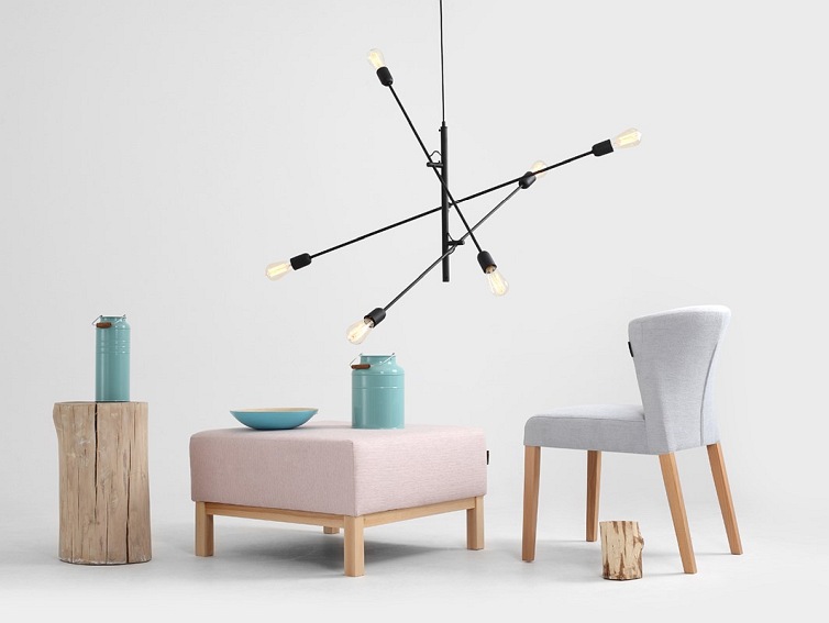 Lampa wisząca TWIGO 6 – czarny