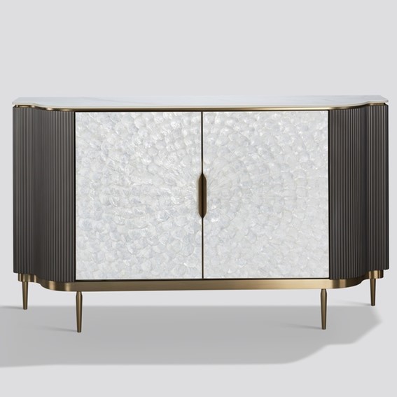 Komoda STILIG ST906B Szary/Złoty/Beż