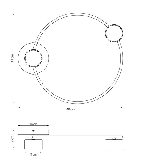 Lampa Sufitowa LUCIO 2 Czarny