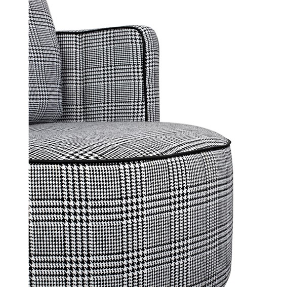 Fotel Obrotowy TONDO Biały/Czarny