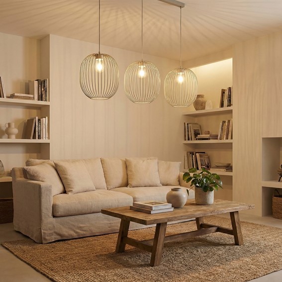 Lampa Wisząca MANTRA 3 Beżowy