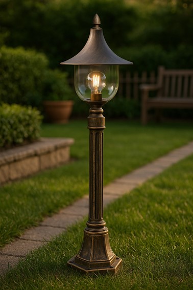 Latarnia Zewnętrzna BOSTON K-8129 Czarny/Złoty