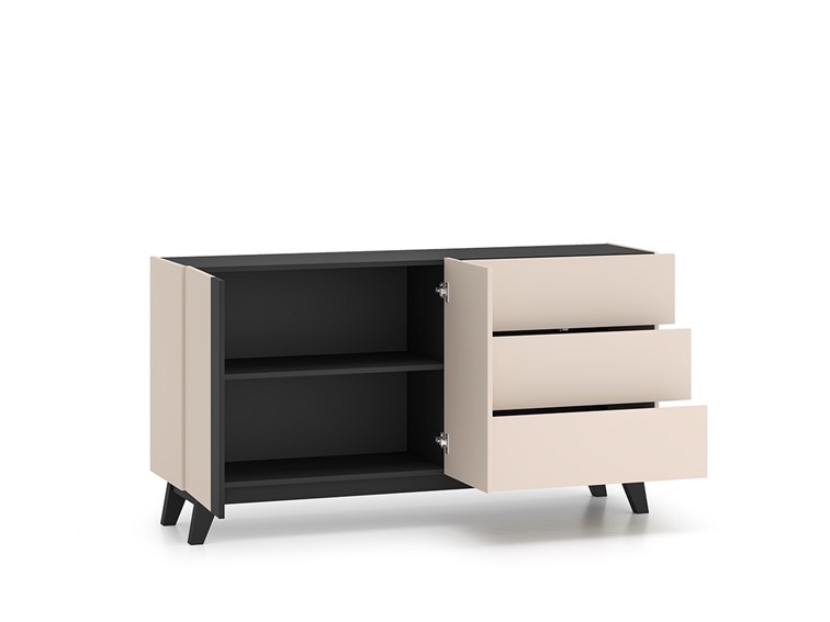 Komoda FRESHION 03 Cashmere/Czarny