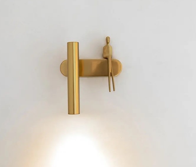 Lampa Ścienna BOY TUBE L Złoty