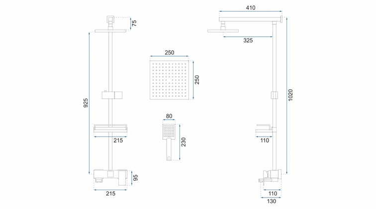 Zestaw Natryskowy JACK Złoty