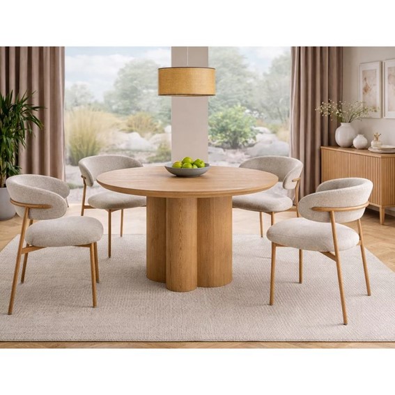 Stół ROSALIA Fi120cm Dąb