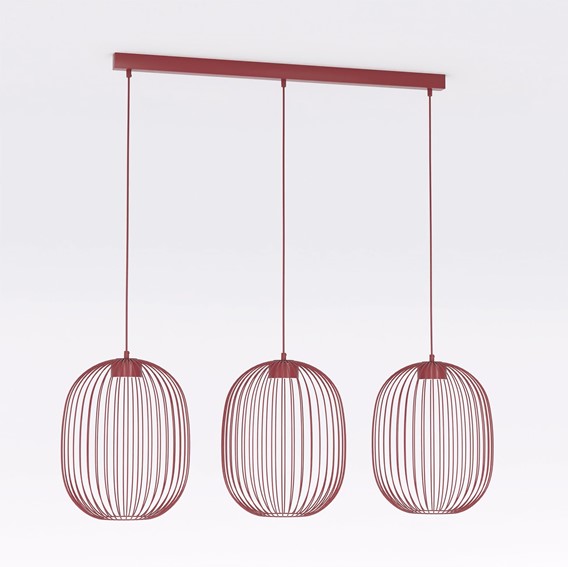 Lampa Wisząca MANTRA 3 Burgundowy
