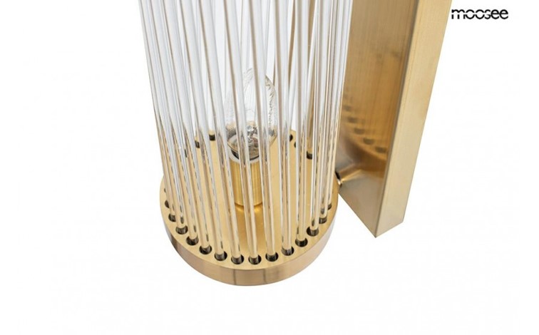 Lampa Ścienna COLUMN 40 Złoty/Transparentny