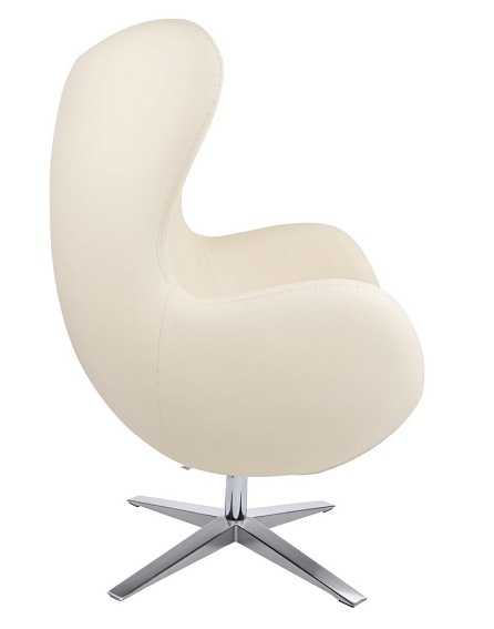 Fotel EGG Szeroki PU Beżowy