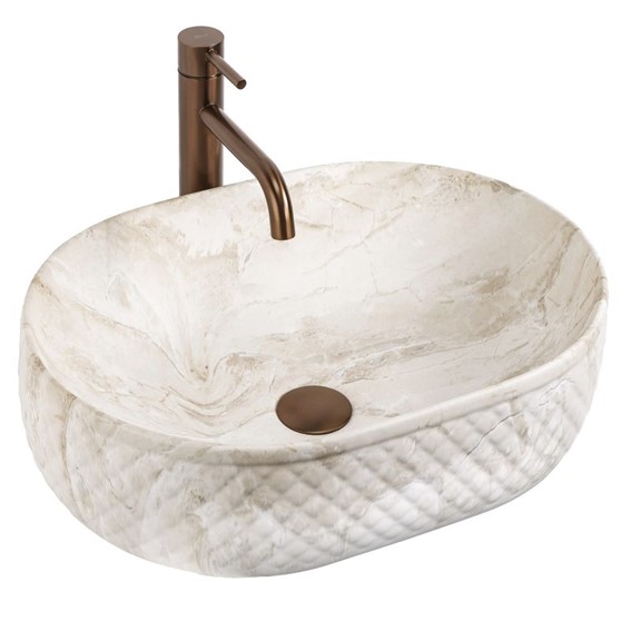 Umywalka Nablatowa OKTAWIA KALLISTO Beżowy