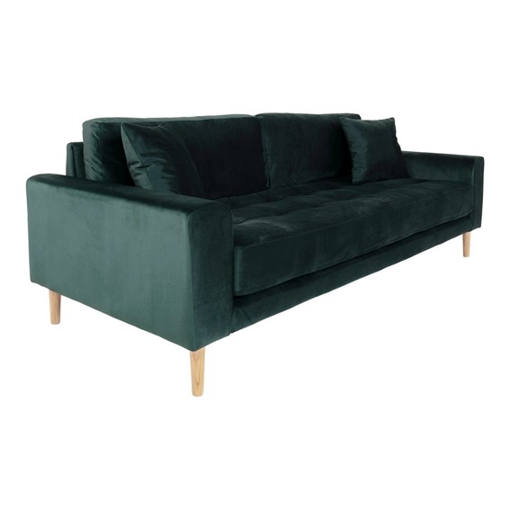 Sofa Trzyosobowa LIDO Butelkowa Zieleń/Naturalny