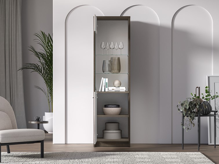 Witryna AVANTE 02 Cashmere/Czarny