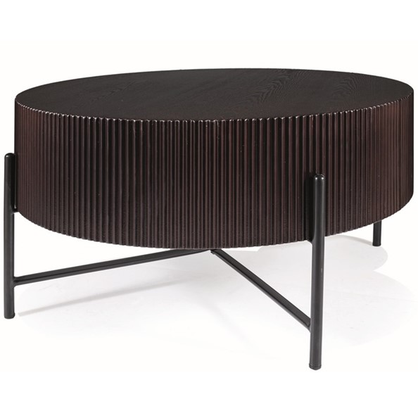 Ława TUCA fi80 Czarny/Ciemny Orzech