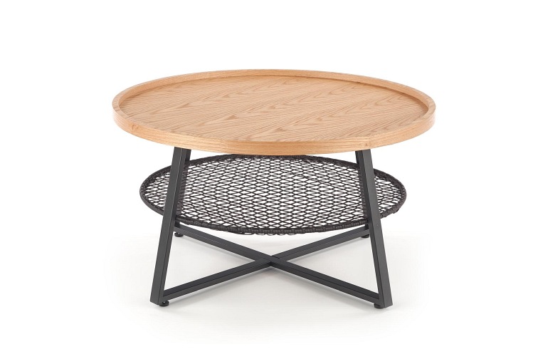 Ława Florence 80x45 Dąb Naturalny/Czarny