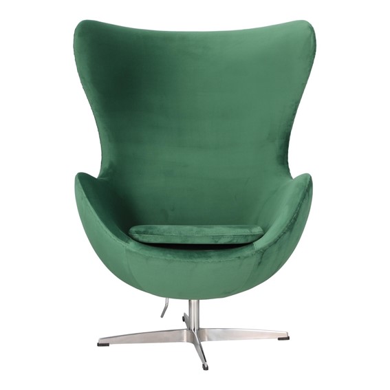 Fotel JAJO Velvet Zielony/Srebrny