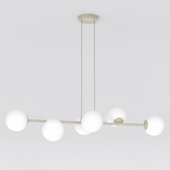 Lampa Wisząca MAGNUS 6 Beżowy/Biały