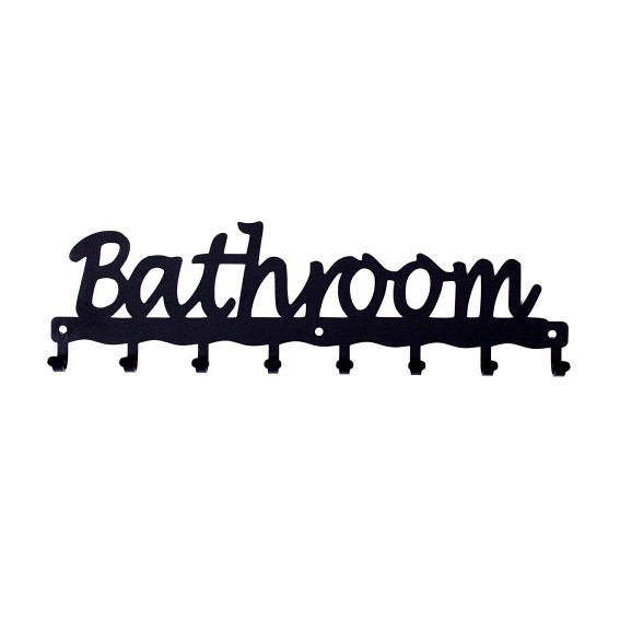 Wieszak Ścienny Bathroom 4x40x12 Czarny