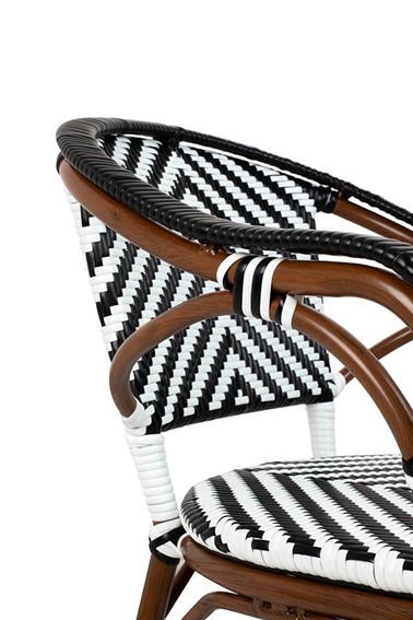 Krzesło CAFE AZURE Biały/Czarny