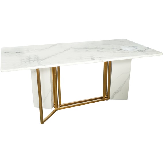 Stół MODIG M41 180x90 Biały/Złoty