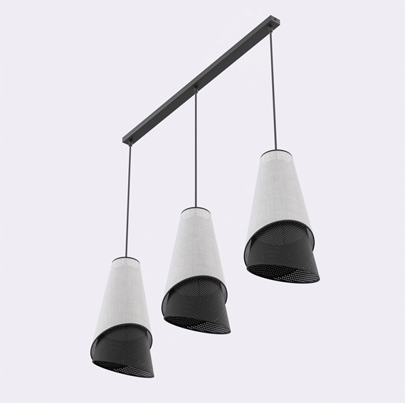 Lampa Wisząca MODA 3 Czarny/Szary