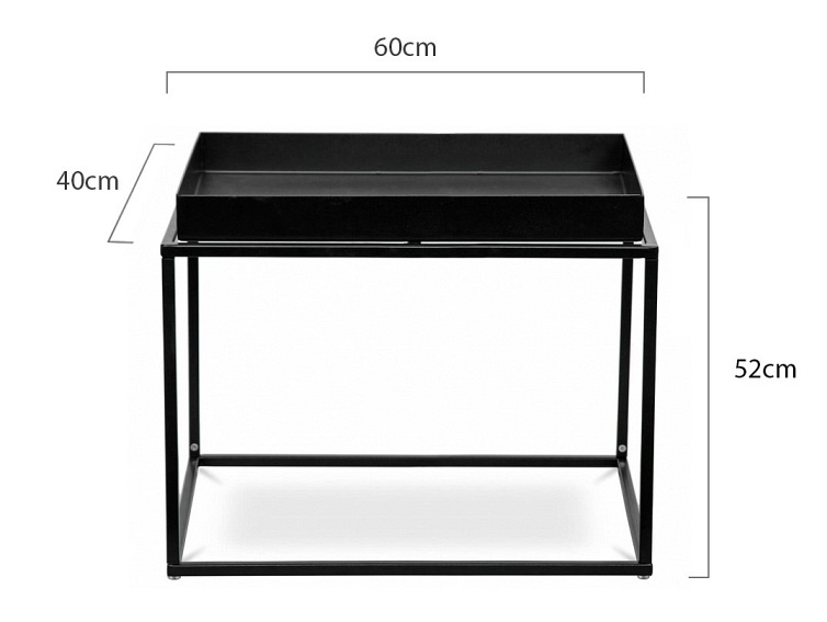 Stolik RITTA XL czarny - metal