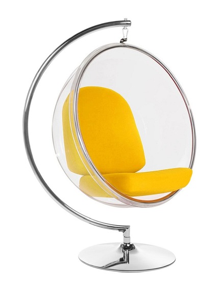 Fotel BUBBLE STAND Poduszka Żółta