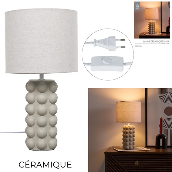 Lampka Stołowa RAMIL Beżowy