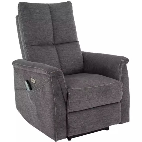 Fotel Rozkładany NEPTUN M Brego Ciemny Szary/Czarny