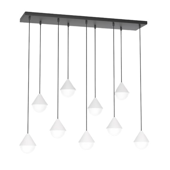 Lampa Wisząca GIRO 9 Czarny/Biały