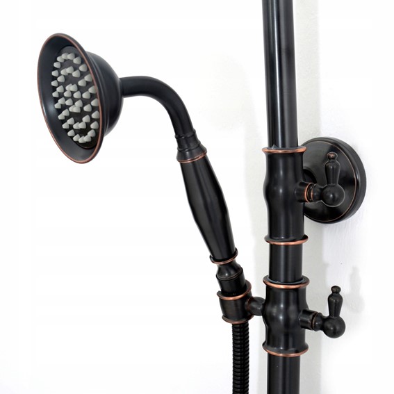 Zestaw Natryskowy VINTAGE Czarny Przecierany