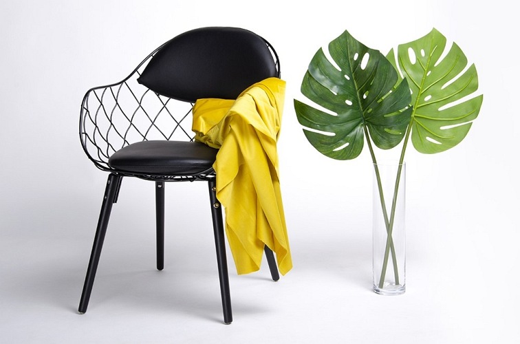 Krzesło DEMON Czarne Ekoskóra