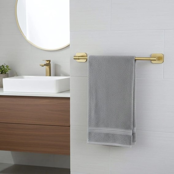 Wieszak Łazienkowy Jednoramienny NIKO 5901 Złoty Szczotkowany