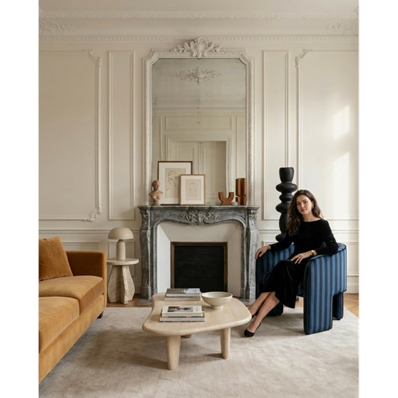 Fotel JOLIE Niebieski/Czarny