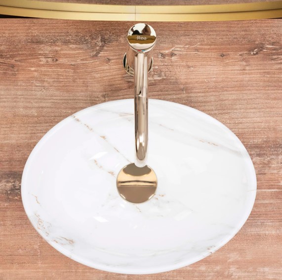 Umywalka Nablatowa Umywalka SOFIA MINI AIAX SHINY Biały