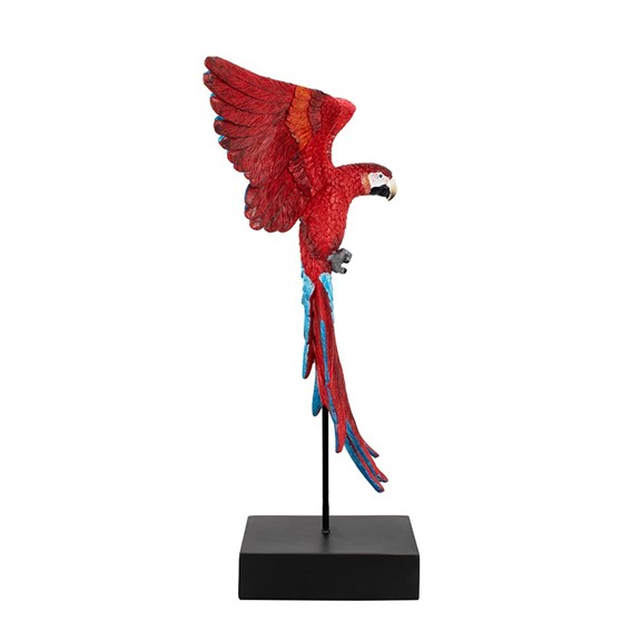 Dekoracja PAPUGA ROZŁOŻONE SKRZYDŁA 52x61cm Czerwony/Niebieski