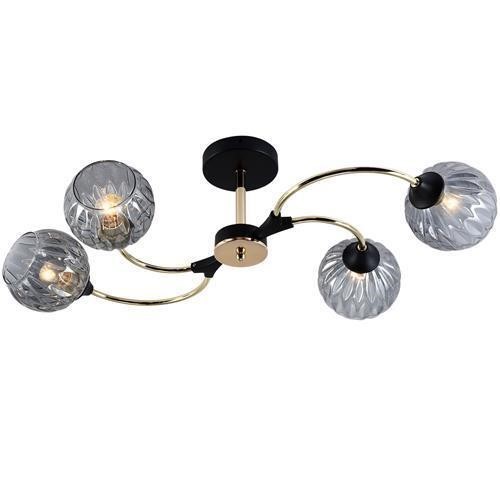 Żyrandol SKY 4 Czarny/Złoty/Niebieski