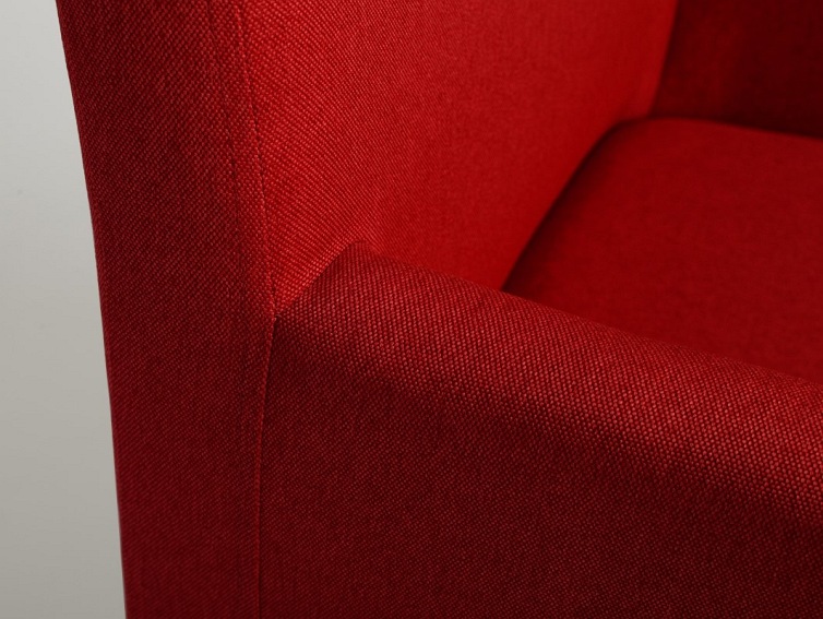 Fotel Wilton Arms 84 60x61x84 Krwista Czerwień/Naturalny