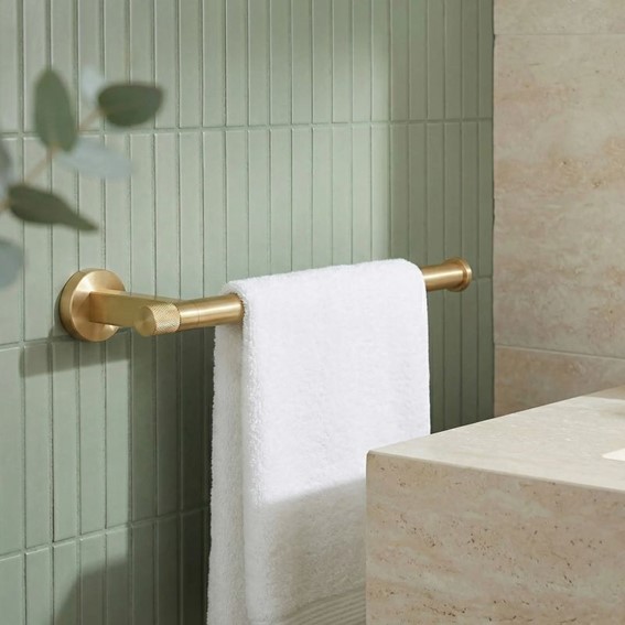 Wieszak na Ręcznik Jednoramienny 39106 ORI Złoty Szczotkowany