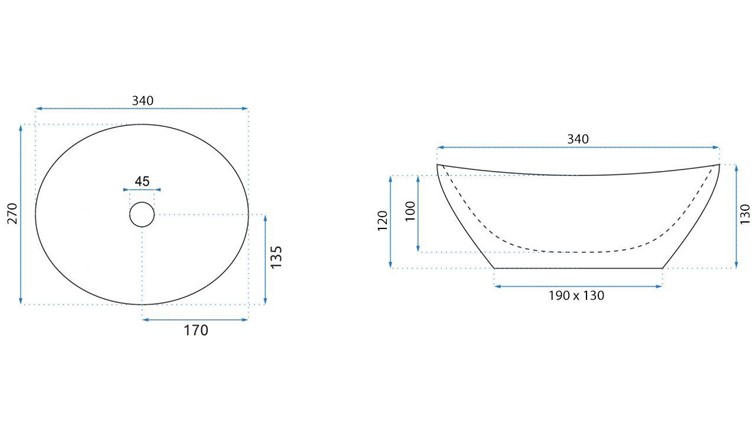 Umywalka Nablatowa SOFIA MINI Biały