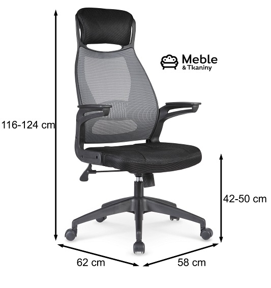 Fotel Pracowniczy SOLARIS Czarno Popielaty