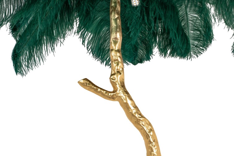 Lampa Podłogowa Tiffany 120x120x175 Złoty/Zielony